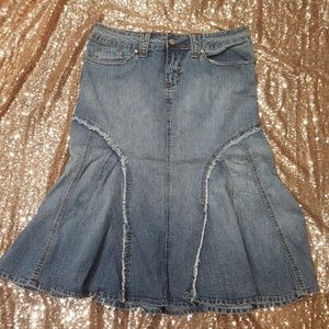 Denim blue skirt